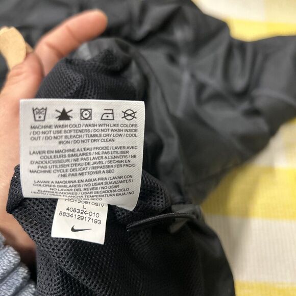 Nike Jacket Mens Large Black Dri-Fit Full Zip Windbreaker Gorpcore Y2K Stitch - Picture 13 of 15